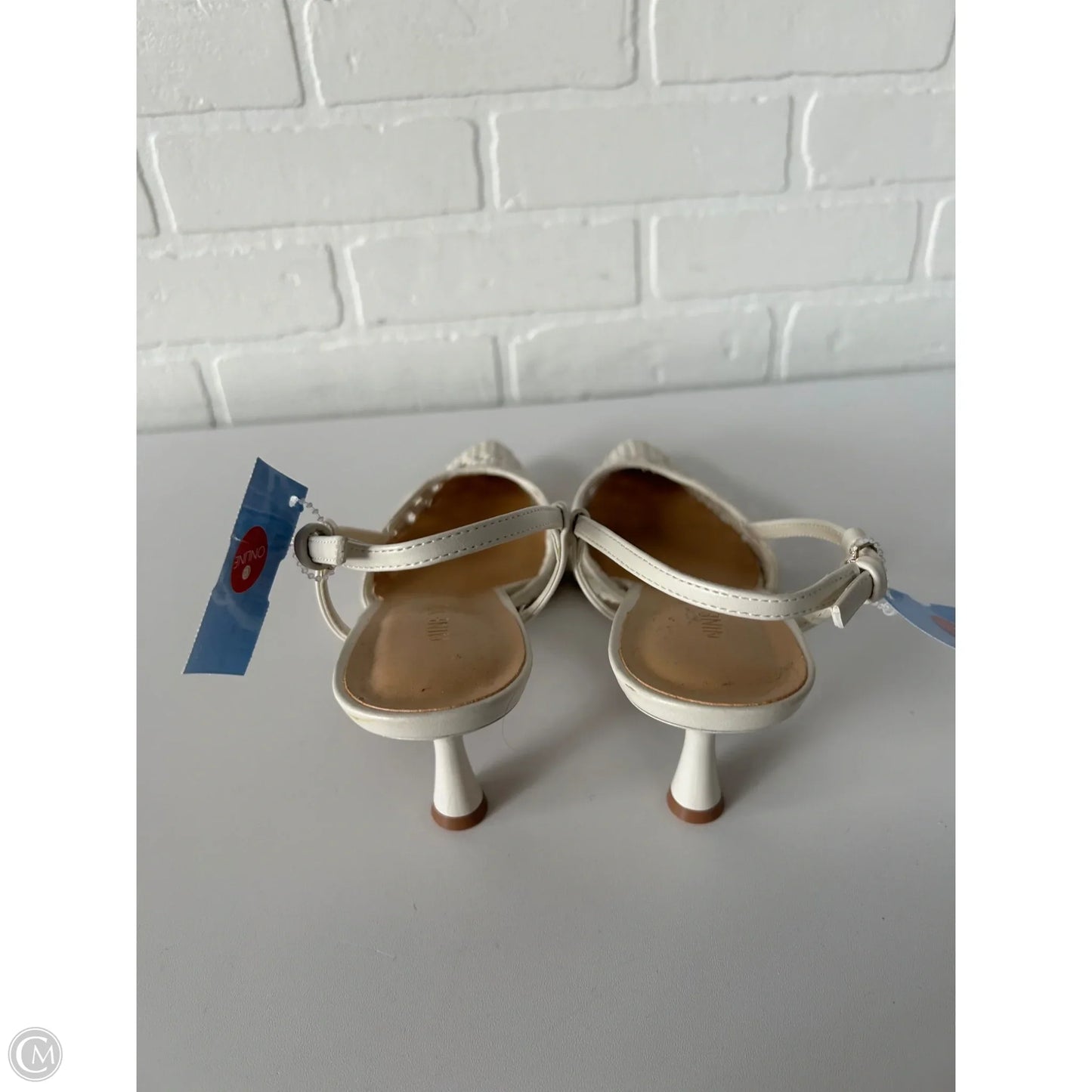 Shoes Heels Kitten By Nine West In Cream, Size: 8.5