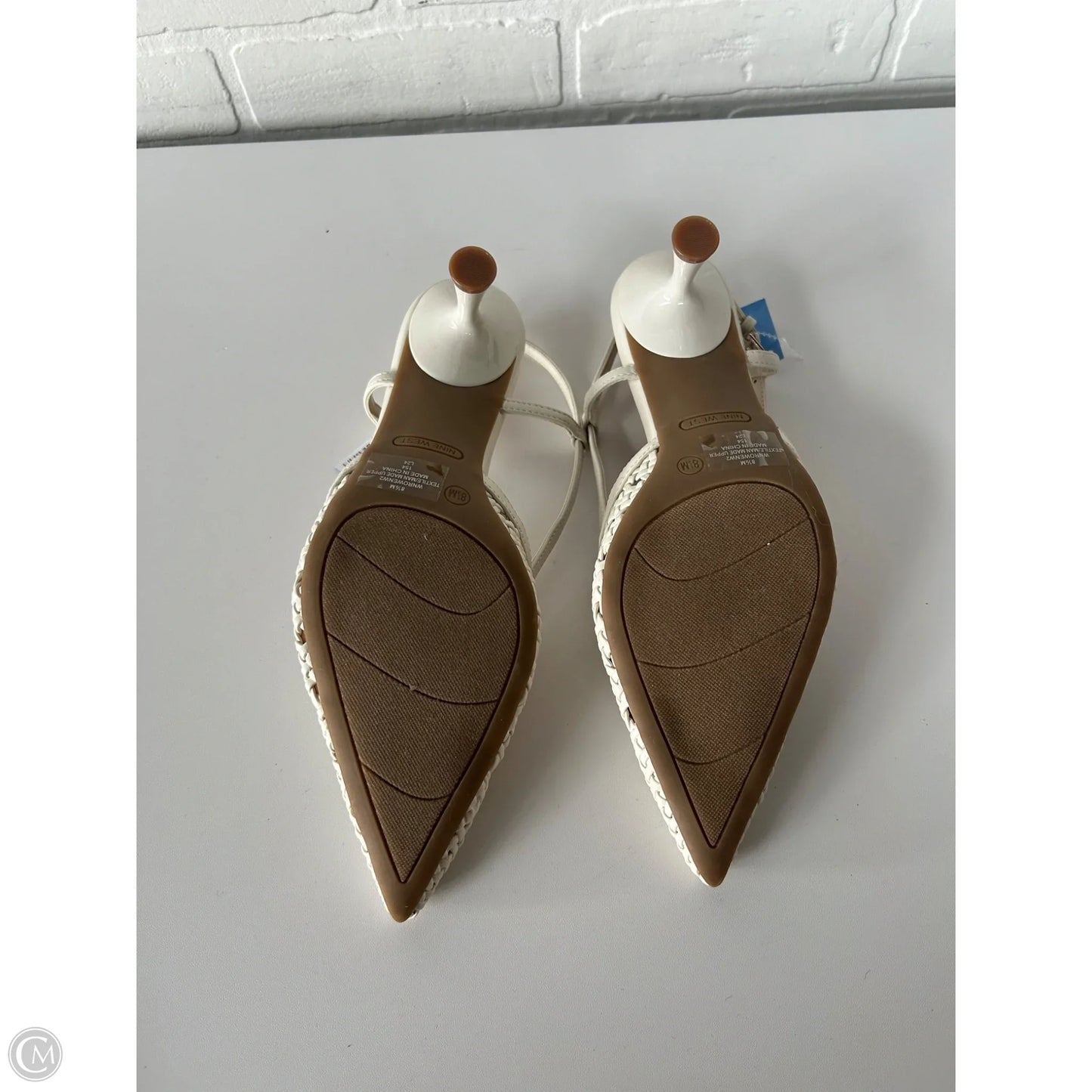 Shoes Heels Kitten By Nine West In Cream, Size: 8.5