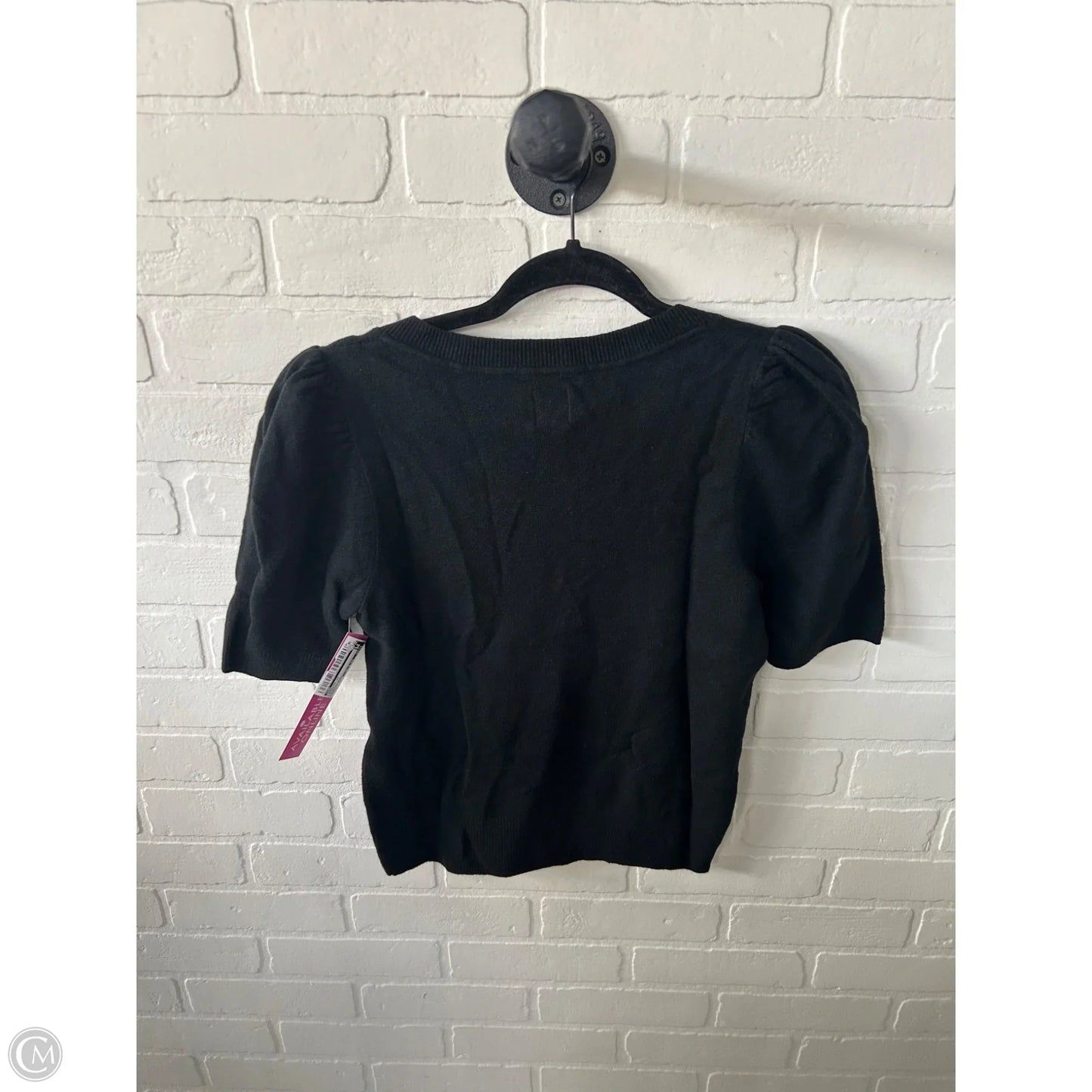 Sweater Short Sleeve By Gap In Black, Size: S