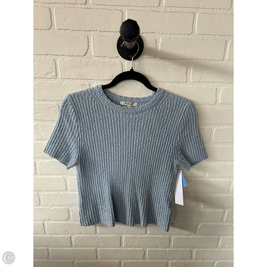 Sweater Short Sleeve By Madewell In Blue, Size: S