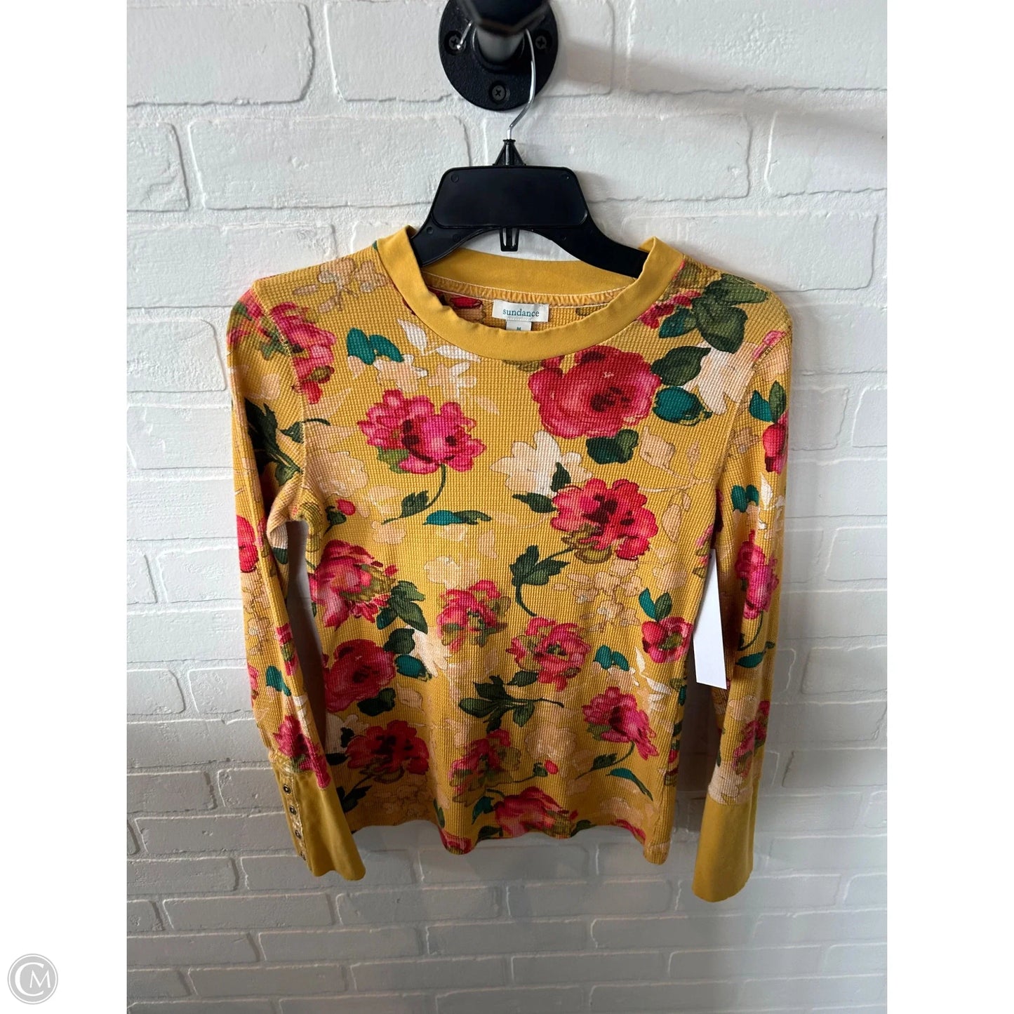 Top Long Sleeve By Sundance In Pink & Yellow, Size: M