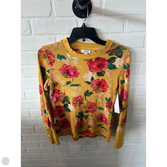 Top Long Sleeve By Sundance In Pink & Yellow, Size: M