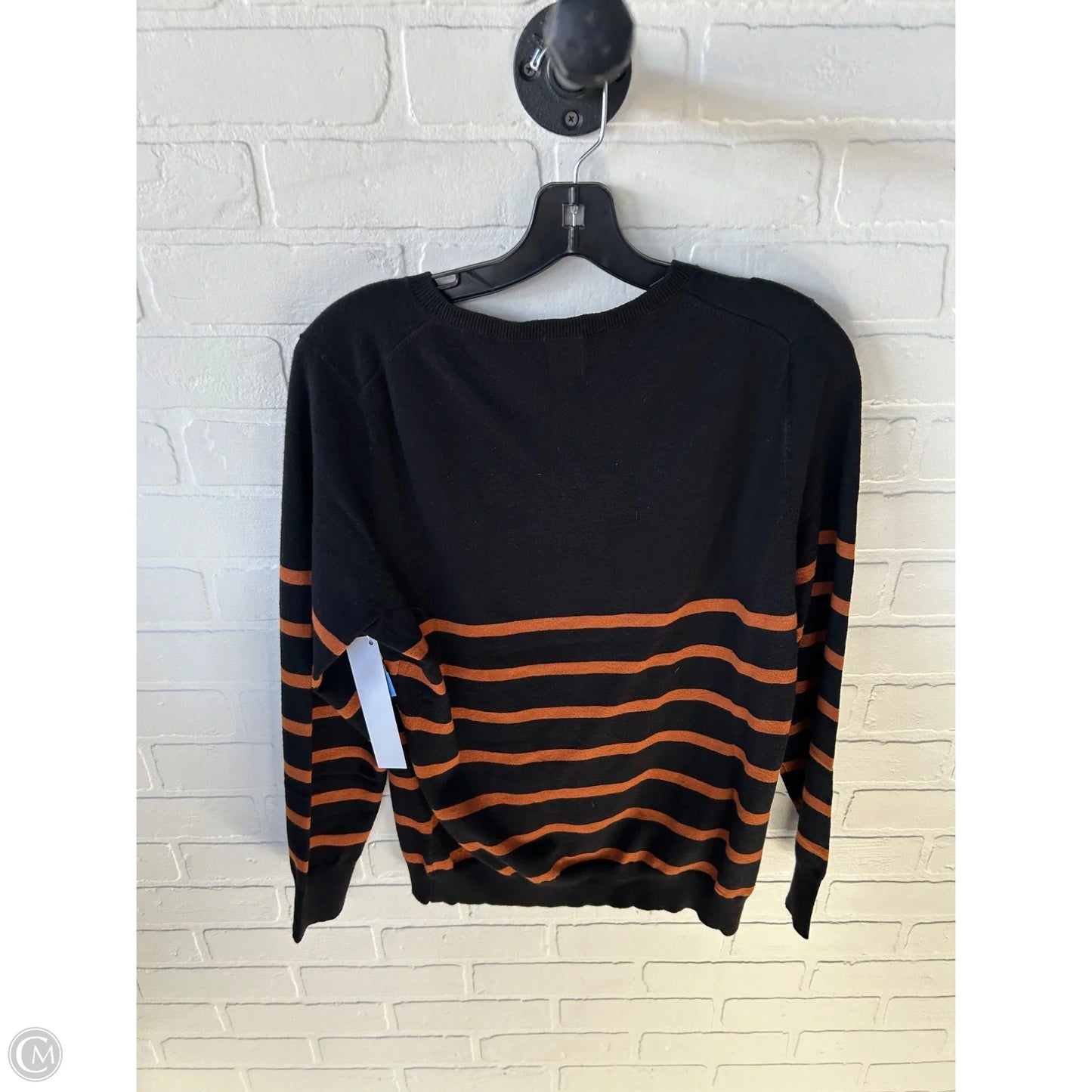 Sweater By Worthington In Black & Brown, Size: L