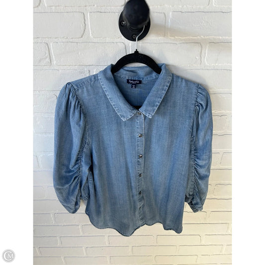 Top 3/4 Sleeve By Splendid In Blue Denim, Size: S