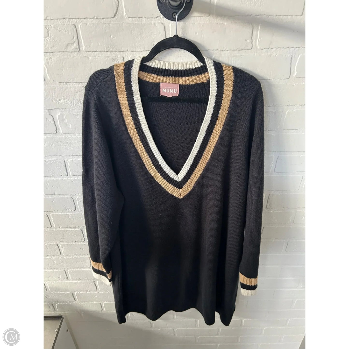 Dress Sweater By Show Me Your Mumu In Black & Tan, Size: Xxl
