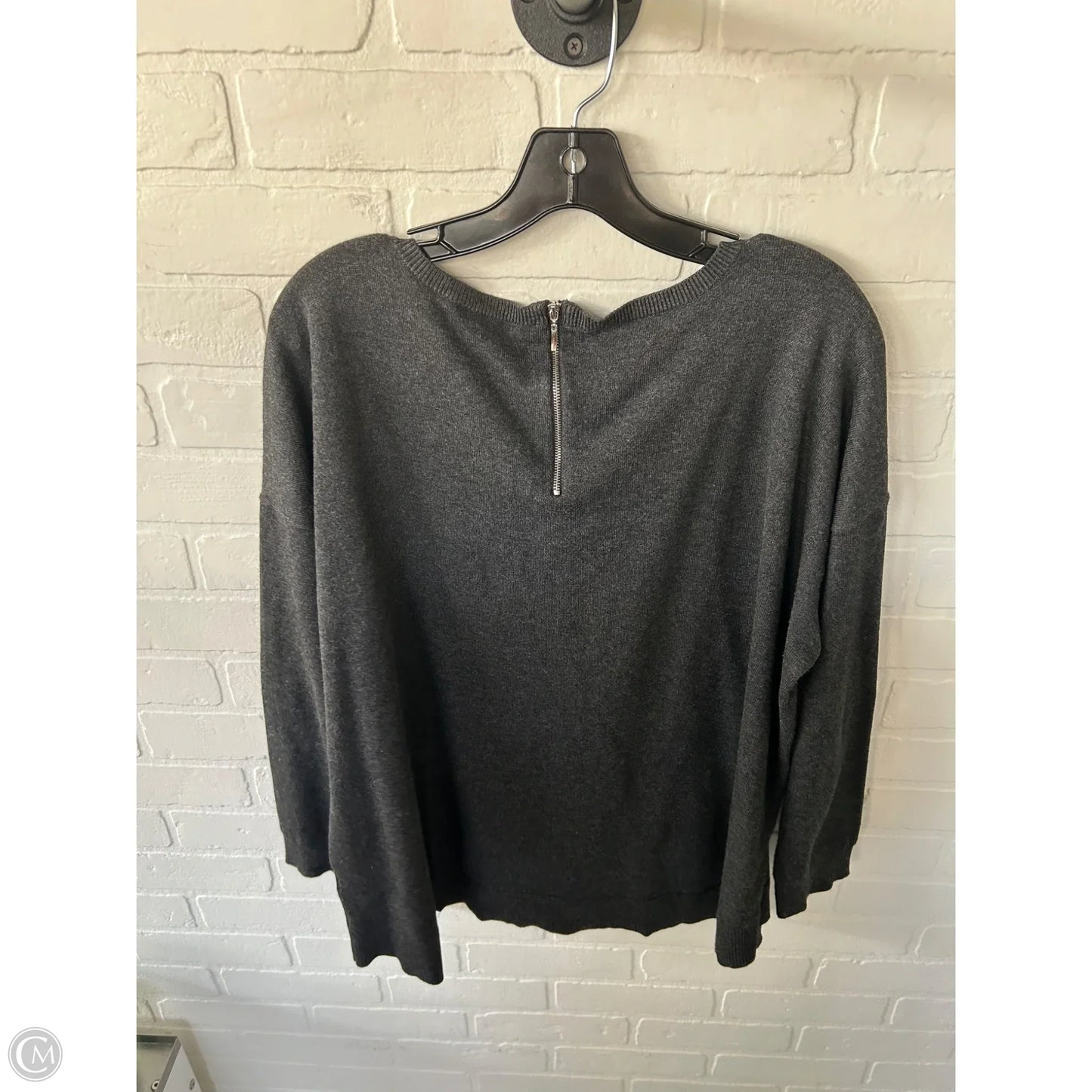 Sweater By Cable And Gauge In Grey, Size: 2x