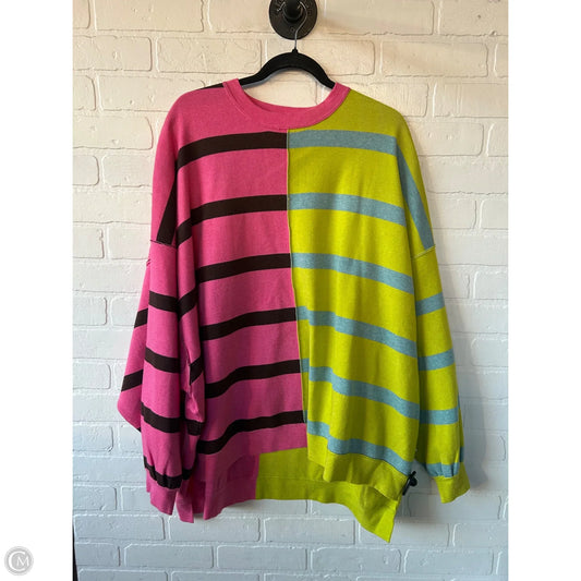 Sweater By Free People In Brown & Pink, Size: M
