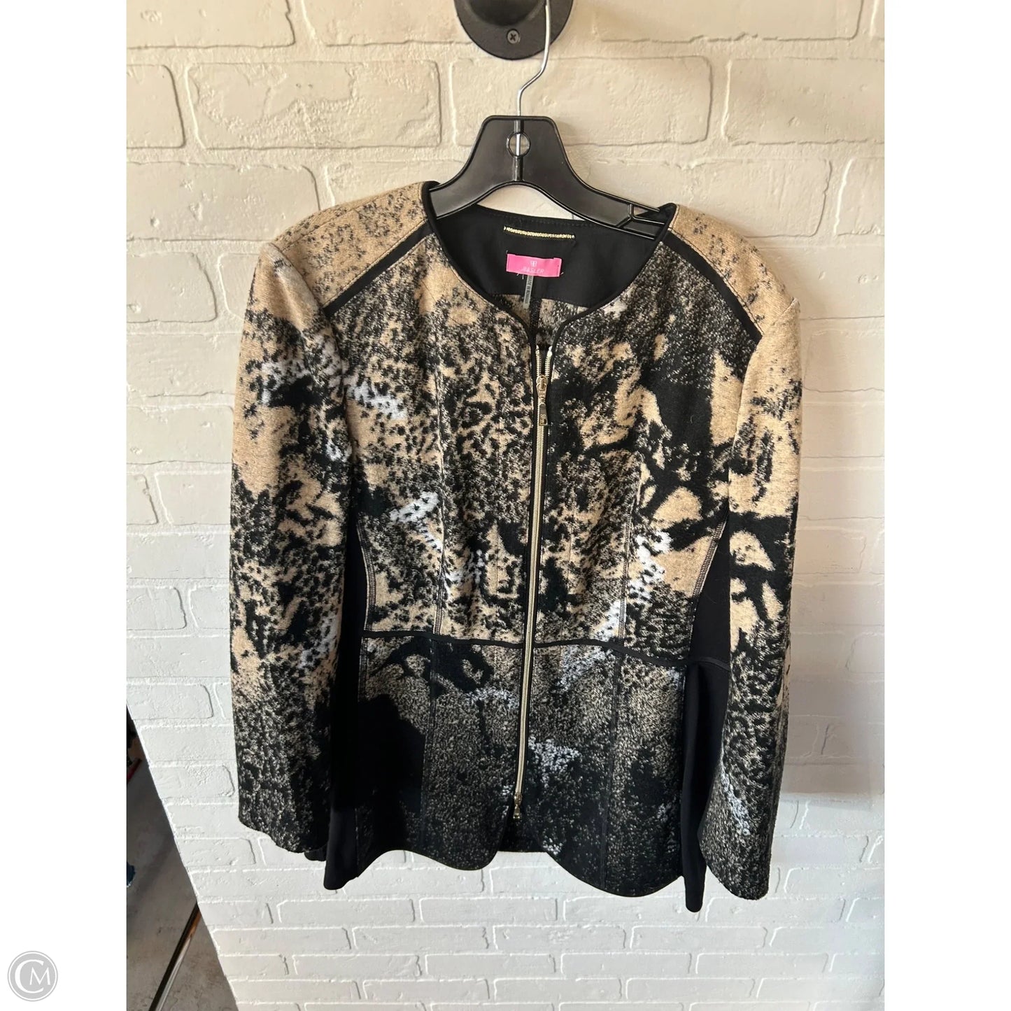 Blazer By Clothes Mentor In Black & Brown, Size: L