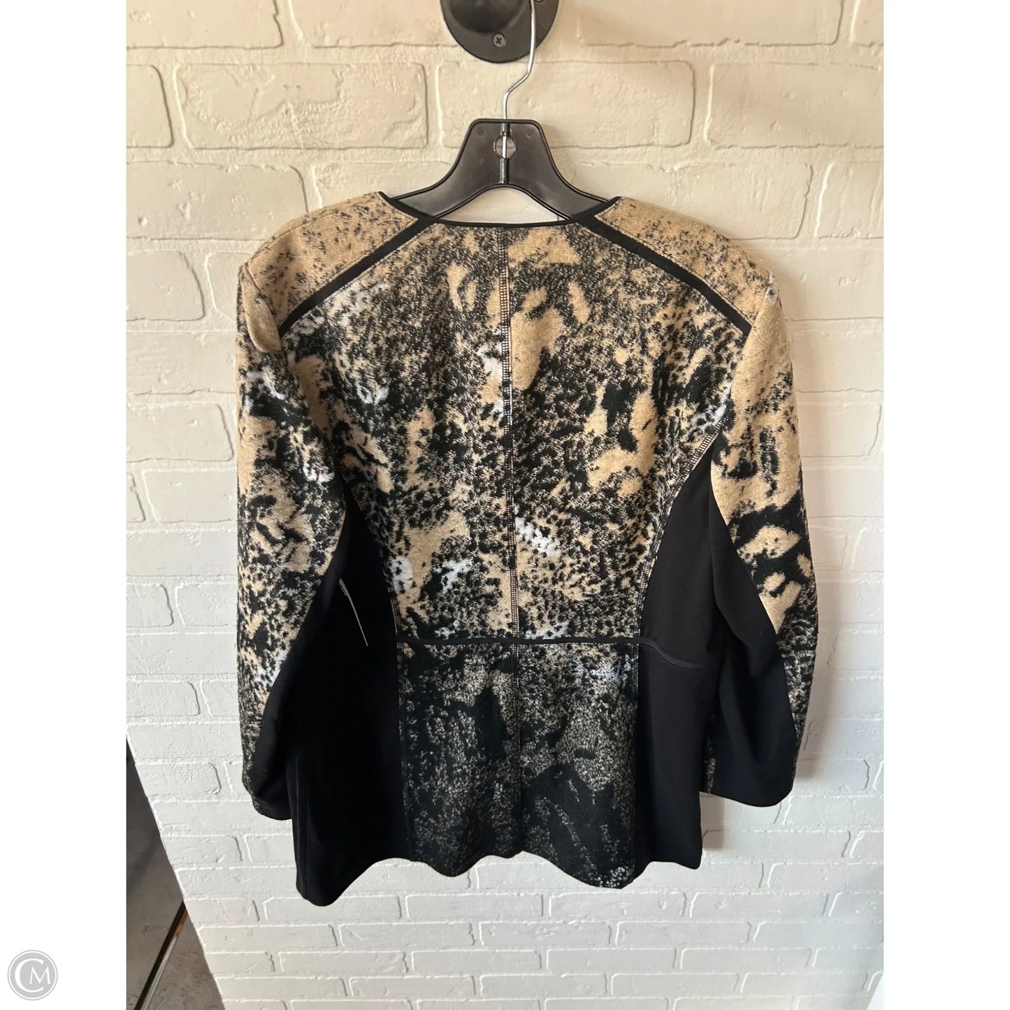 Blazer By Clothes Mentor In Black & Brown, Size: L