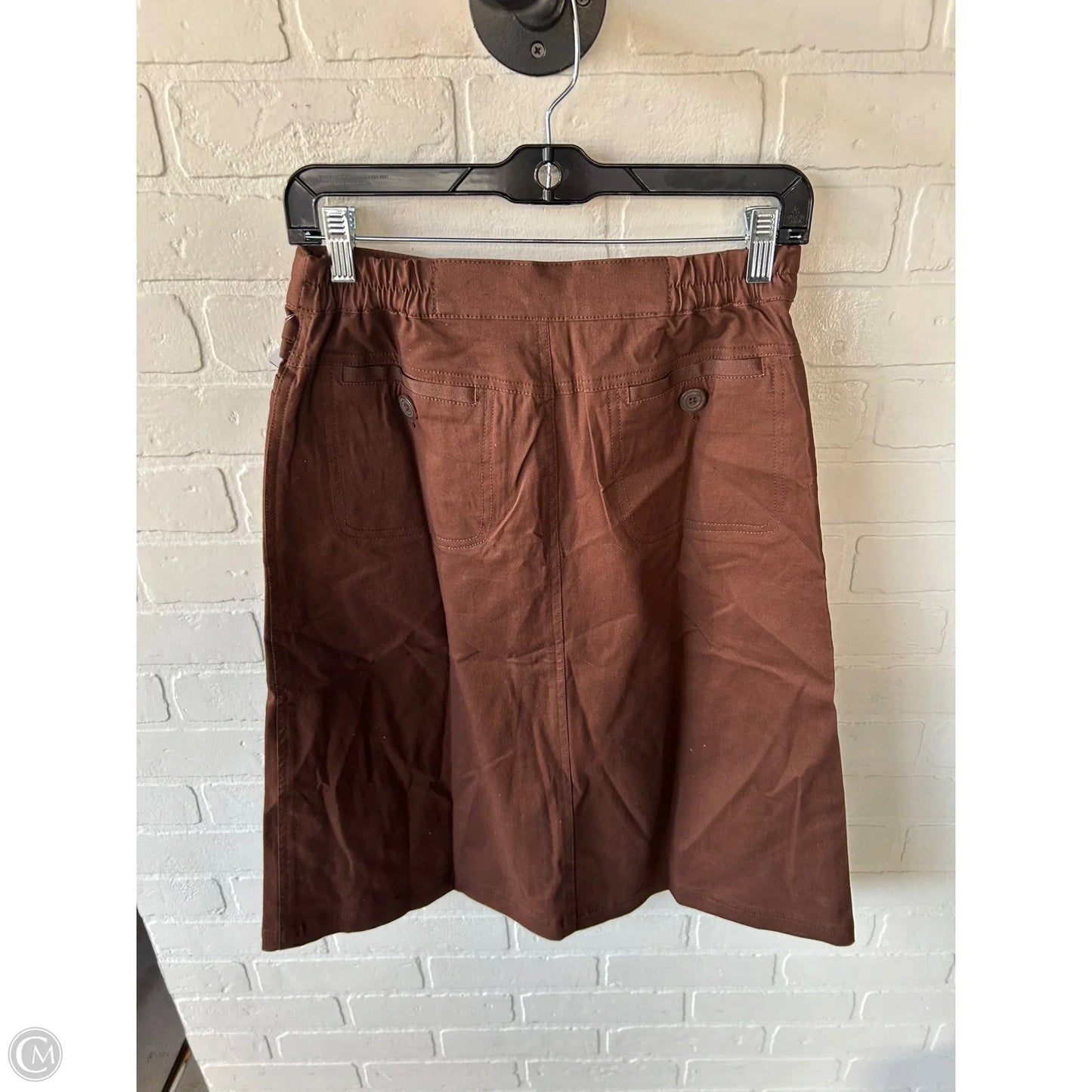 Skirt Midi By Denim And Co Qvc In Brown, Size: 0