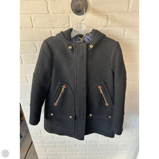 Coat Peacoat By J. Crew In Black, Size: Sp