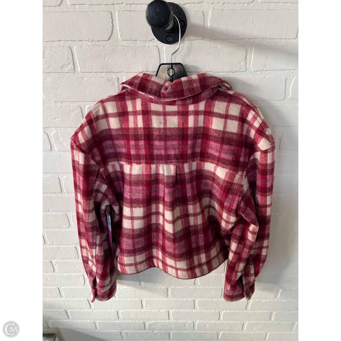 Jacket Shirt By Bagatelle In Pink & Red, Size: M