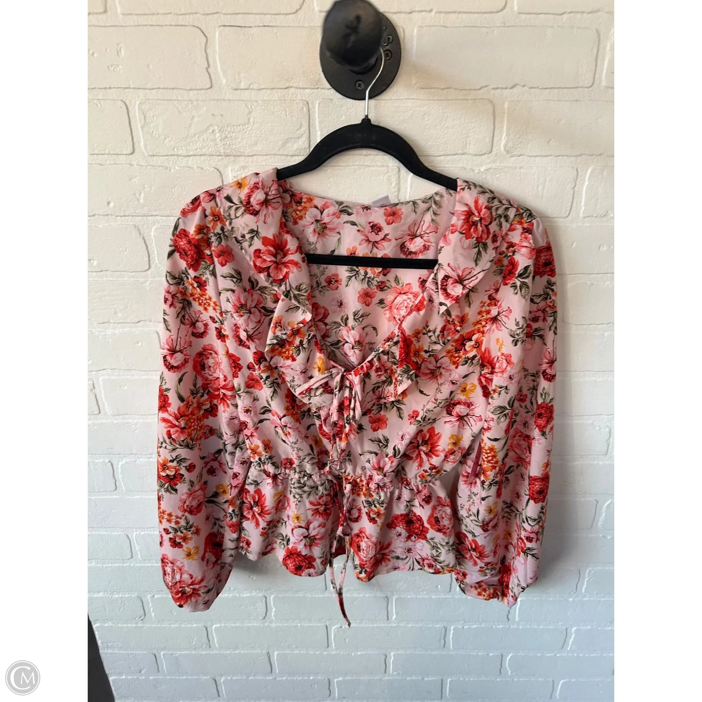 Top Long Sleeve By Old Navy In Orange & Pink, Size: S