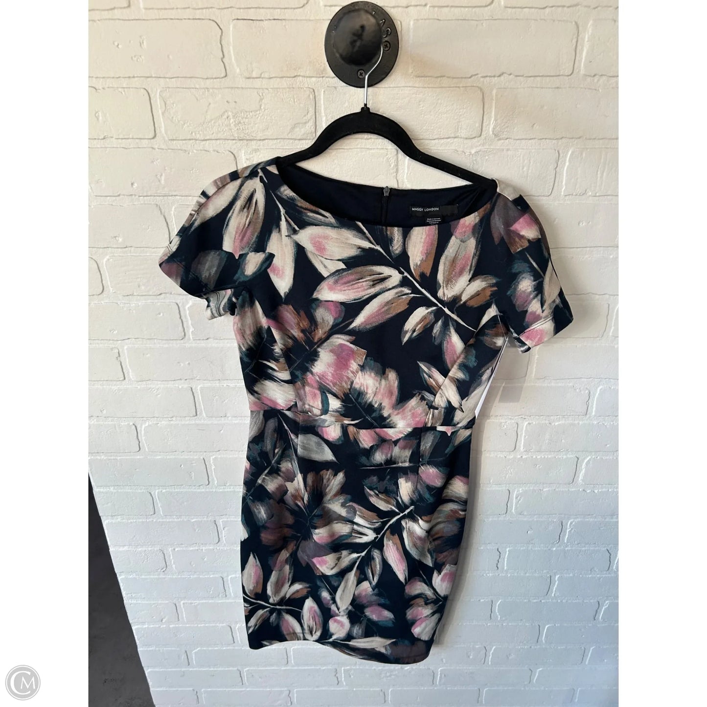 Dress Work By Maggy London In Blue & Pink, Size: Xs