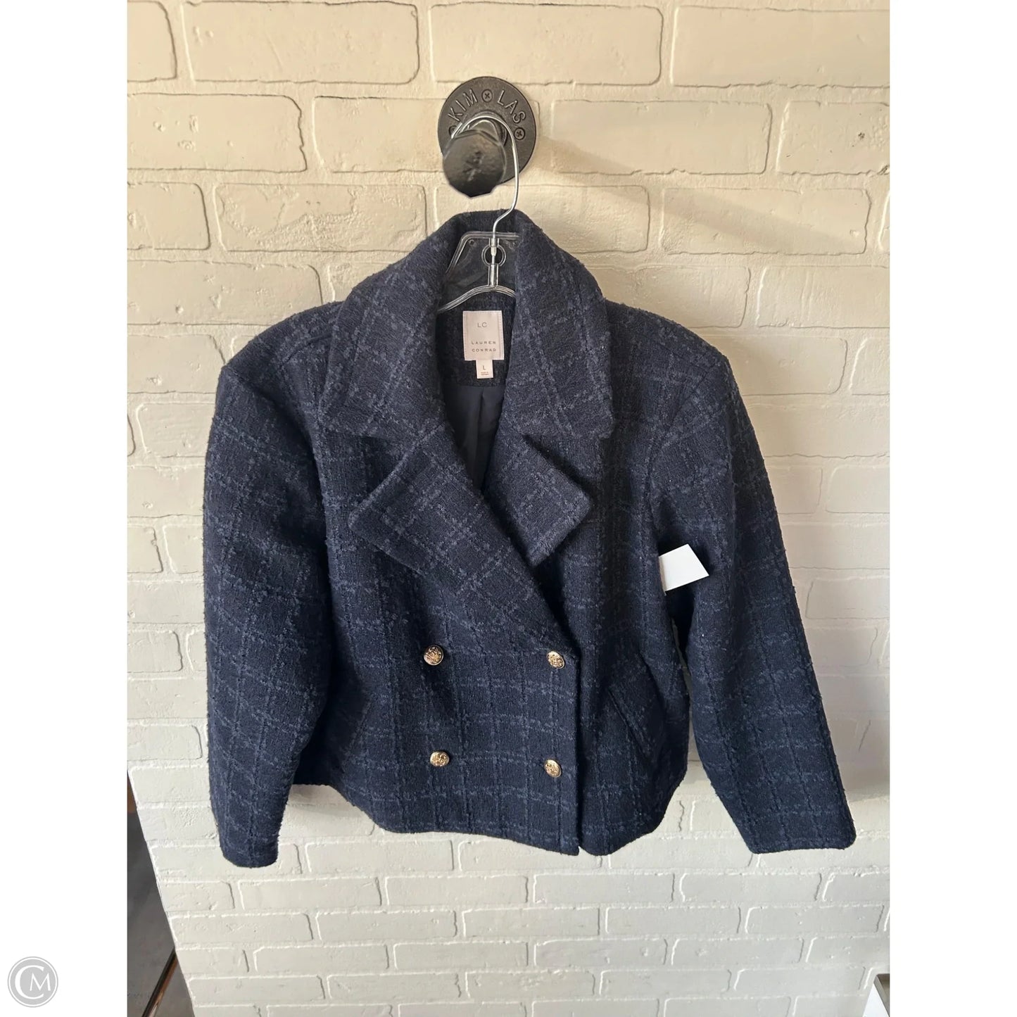 Blazer By Lc Lauren Conrad In Blue & Gold, Size: L