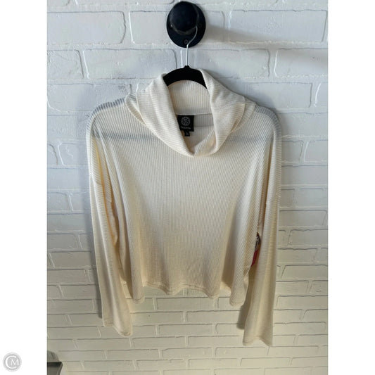 Top Long Sleeve By Bobeau In Cream, Size: L