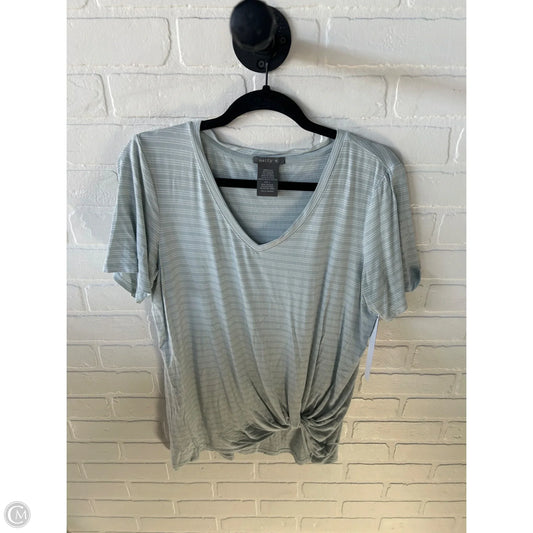 Top Short Sleeve By Matty M In Blue & White, Size: L