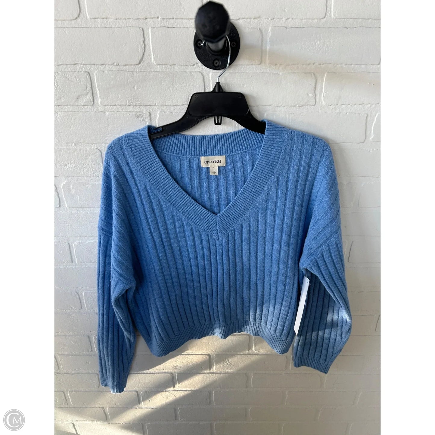 Sweater By Open Edit In Blue, Size: S
