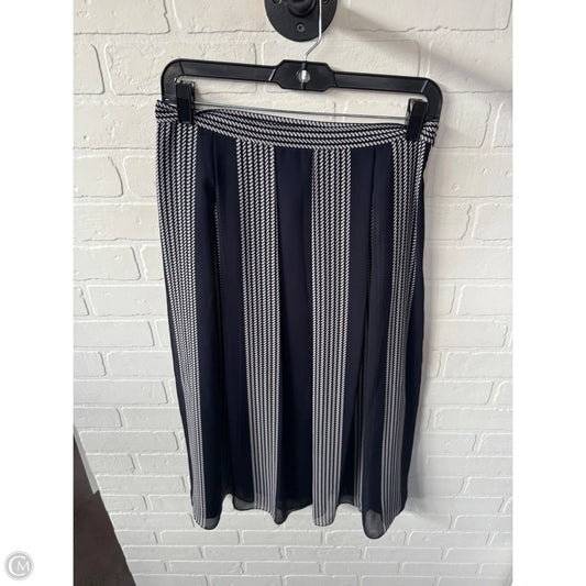 Skirt Midi By Anne Klein In Blue & White, Size: 6