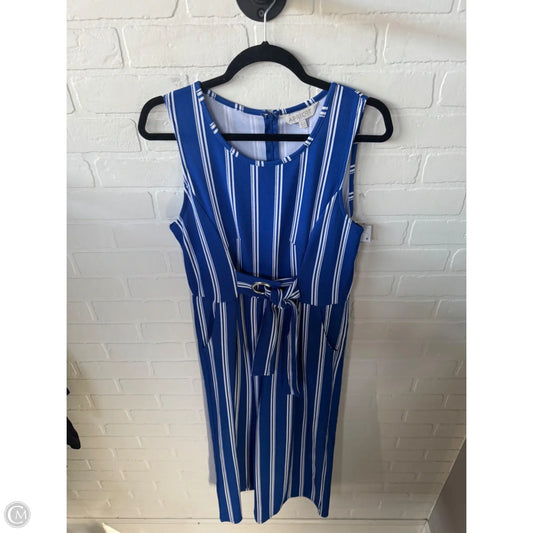 Jumpsuit By Clothes Mentor In Blue & White, Size: M