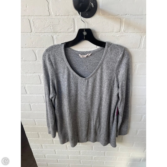 Top Long Sleeve Basic By Soft Surroundings In Grey, Size: M