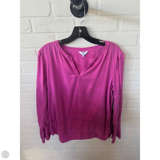 Top Long Sleeve By Crown And Ivy In Pink, Size: L