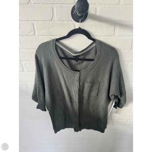 Sweater Short Sleeve By Splendid In Green, Size: L