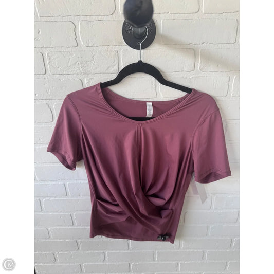 Athletic Top Short Sleeve By Lululemon In Pink, Size: S