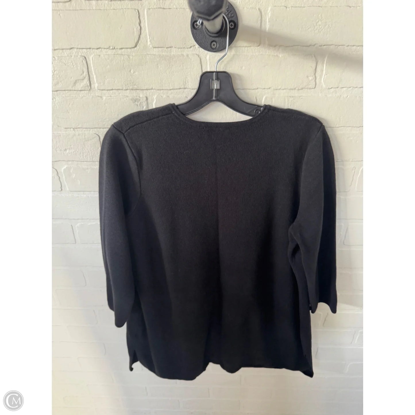 Sweater Cardigan By Isaac Mizrahi Live Qvc In Black, Size: L