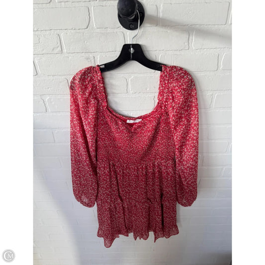 Dress Casual Short By Lush In Red, Size: M