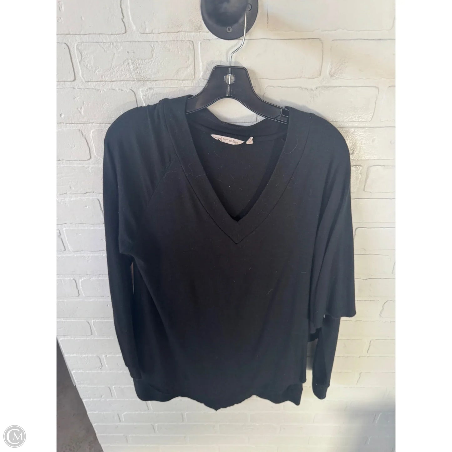 Top Long Sleeve By Soft Surroundings In Black, Size: M