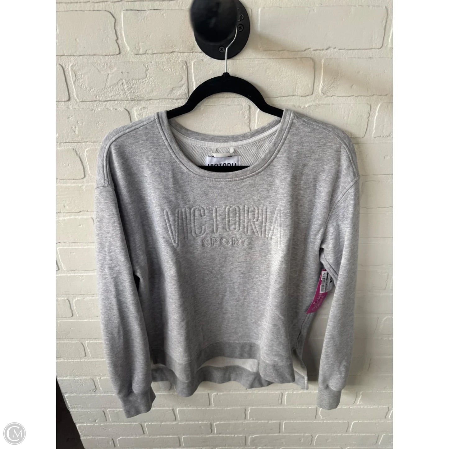 Sweatshirt Crewneck By Victorias Secret In Grey, Size: S