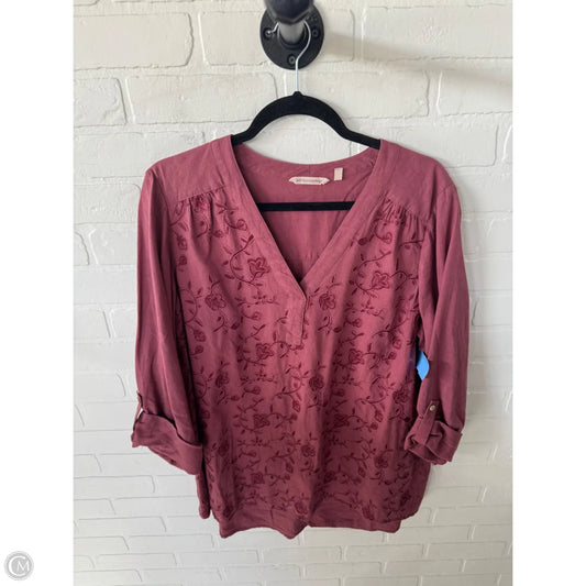 Tunic Long Sleeve By Soft Surroundings In Red, Size: Xl