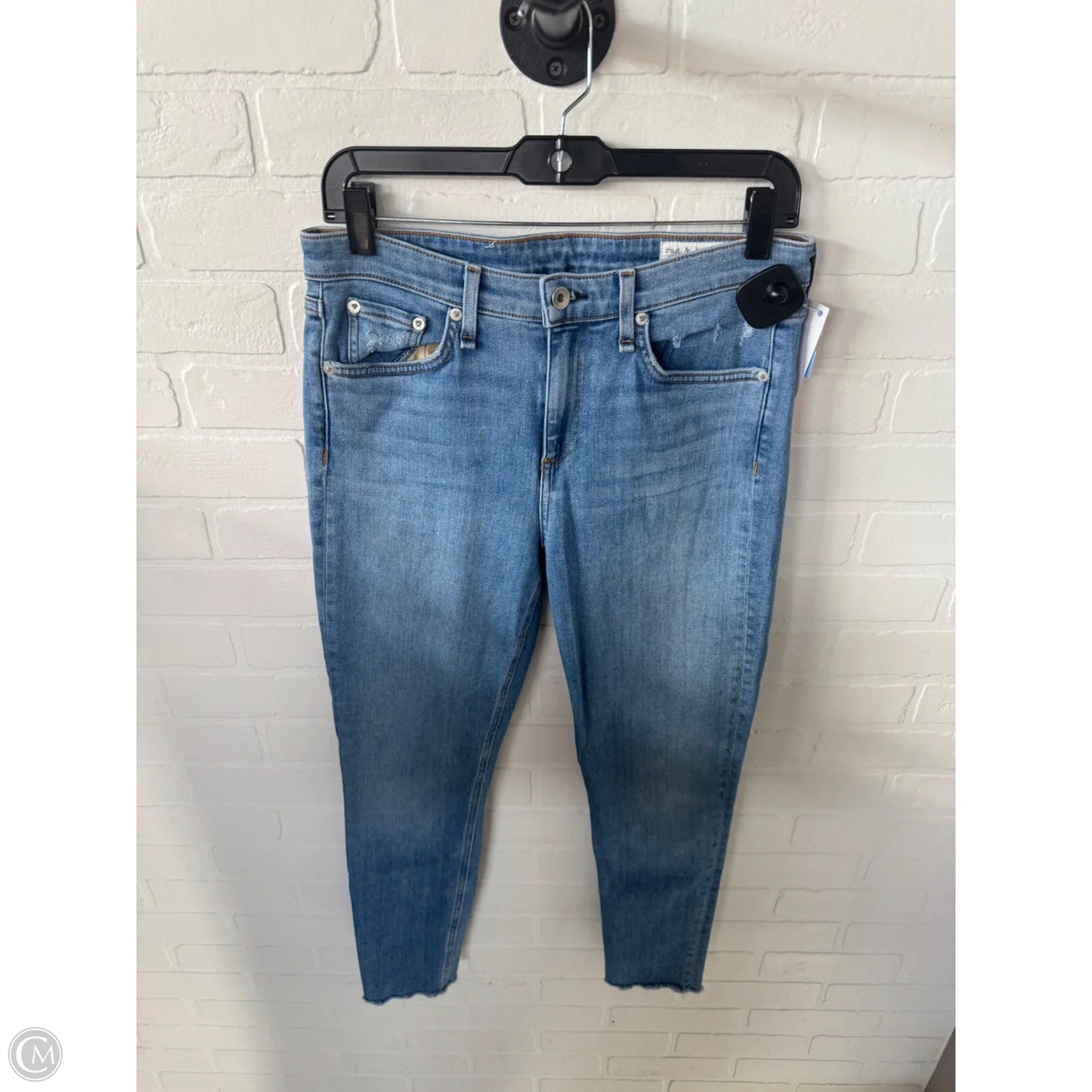 Jeans Skinny By Rag And Bone In Blue Denim, Size: 8
