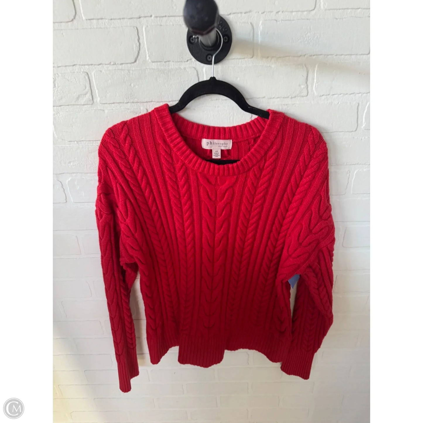 Sweater By Philosophy In Red, Size: L