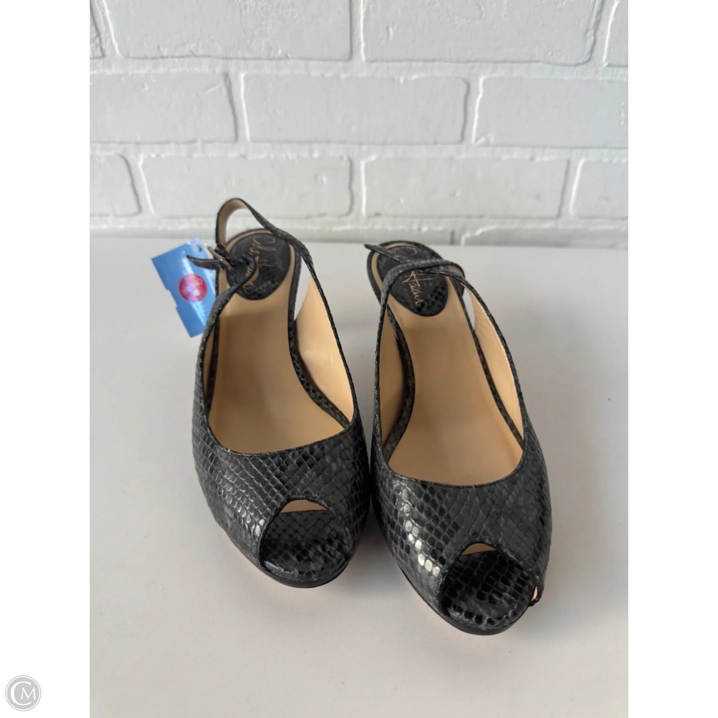 Sandals Heels Kitten By Cole-haan In Grey, Size: 7.5