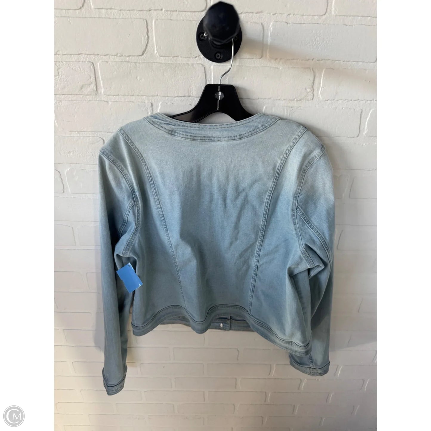 Jacket Denim By Susan Graver In Blue Denim, Size: L