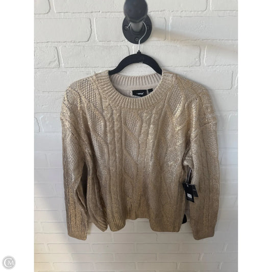 Sweater By Rd Style In Gold & Tan, Size: M