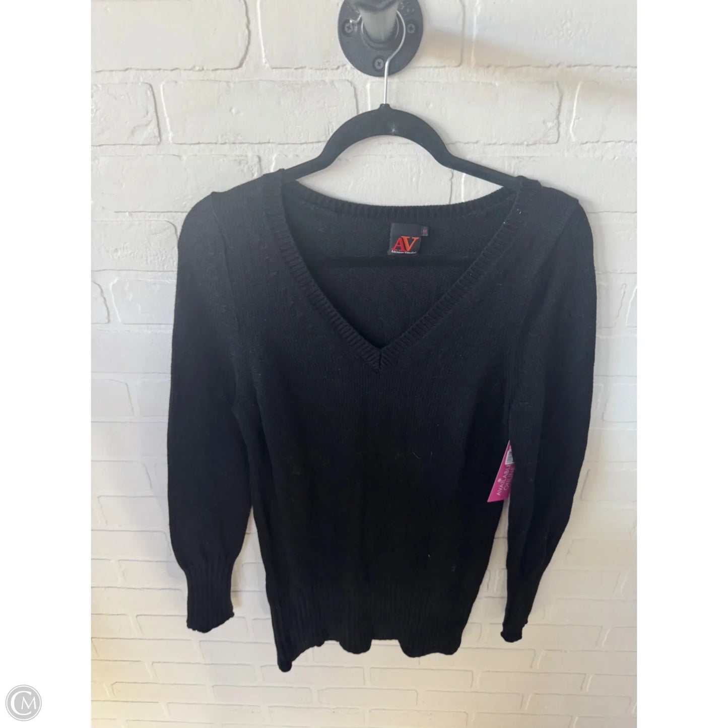 Sweater By Adrienne Vittadini In Black, Size: M