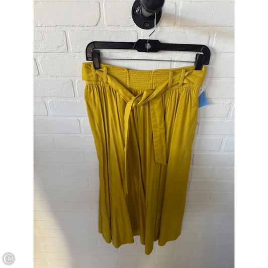 Skirt Midi By Anthropologie In Yellow, Size: 2