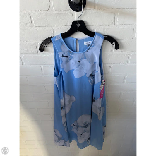 Dress Casual Short By Calvin Klein In Blue & White, Size: Xs