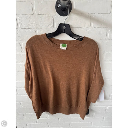 Sweater Short Sleeve By Anthropologie In Tan, Size: Xs