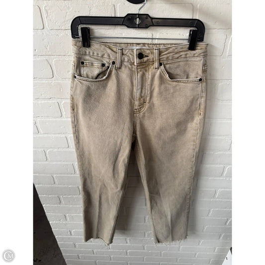 Jeans Straight By Topshop In Tan Denim, Size: 6