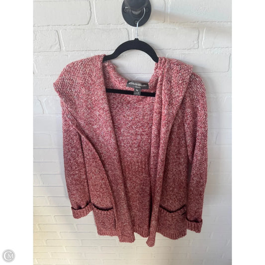 Sweater Cardigan By Eddie Bauer In Red, Size: M
