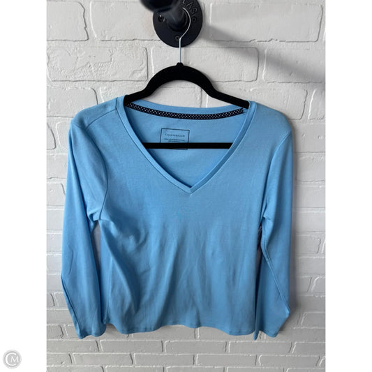 Top Long Sleeve Basic By Charter Club In Blue, Size: M