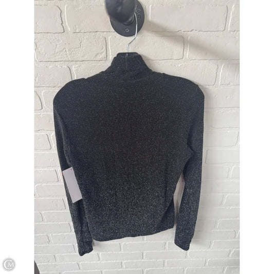 Top Long Sleeve By H&m In Black & Silver, Size: M