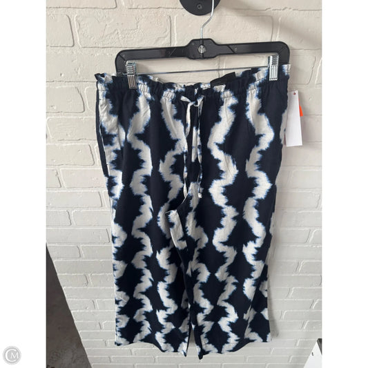 Pants Linen By H&m In Blue & White, Size: 12