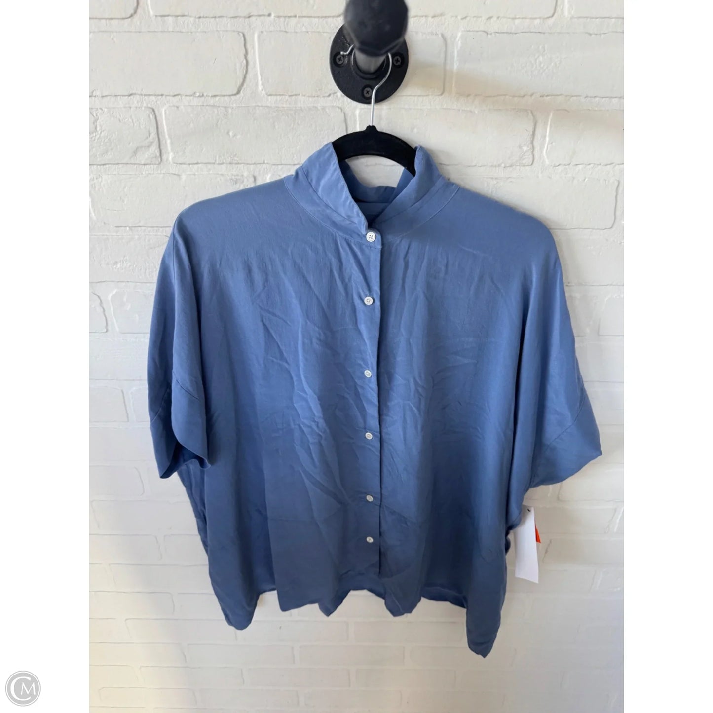 Top Short Sleeve By Everlane In Blue, Size: L