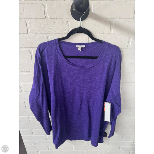 Sweater By Eileen Fisher In Purple, Size: Xl