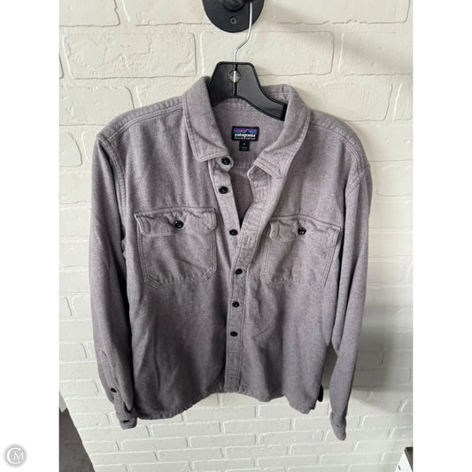 Top Long Sleeve By Patagonia In Grey, Size: M